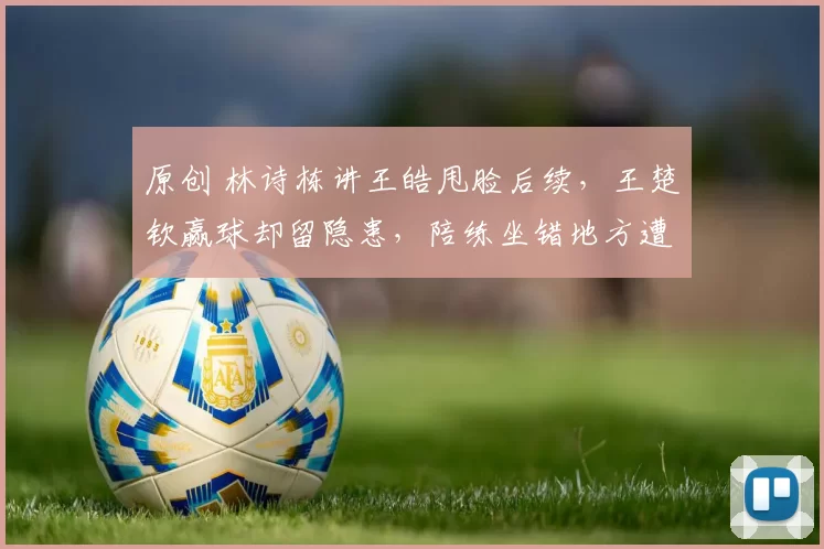 原创 林诗栋讲王皓甩脸后续，王楚钦赢球却留隐患，陪练坐错地方遭投诉